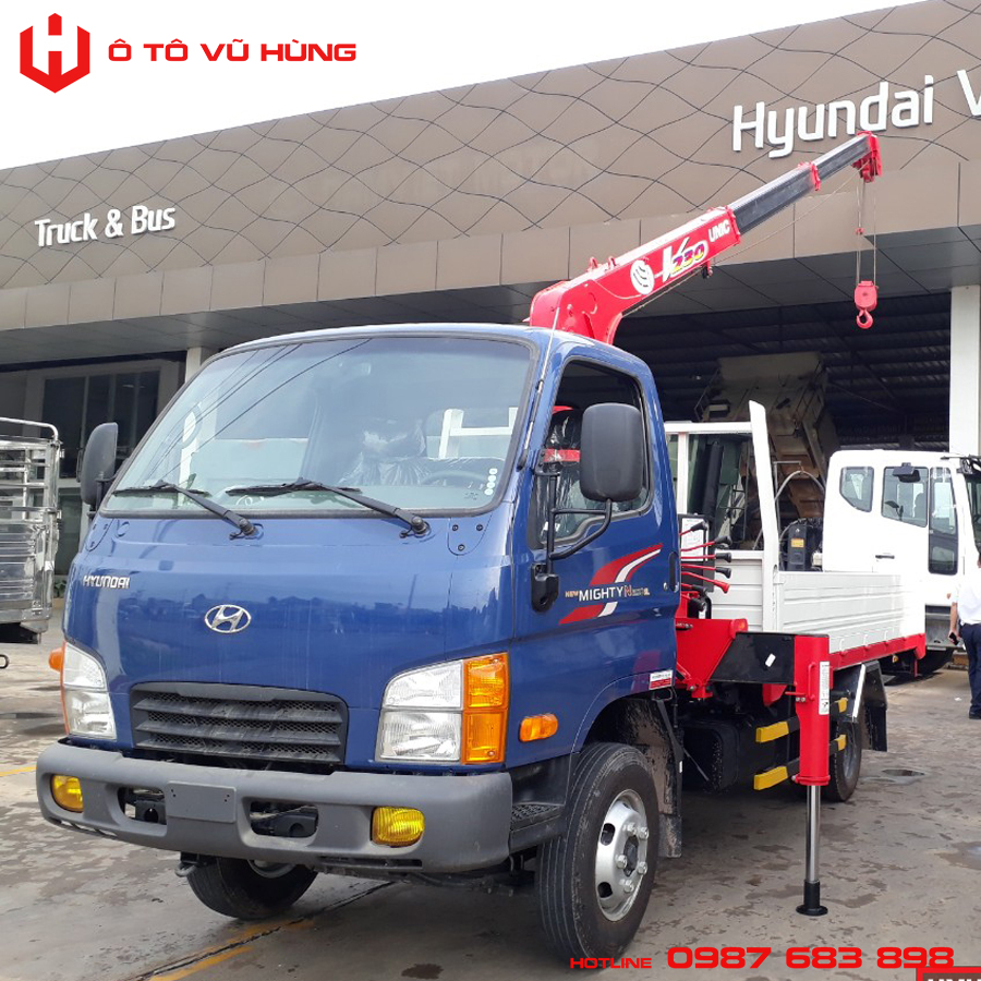Xe Tải Hyundai New Mighty N250SL gắn cẩu Unic URV233 Xe Tải Hyundai New Mighty N250SL gắn cẩu Unic URV233