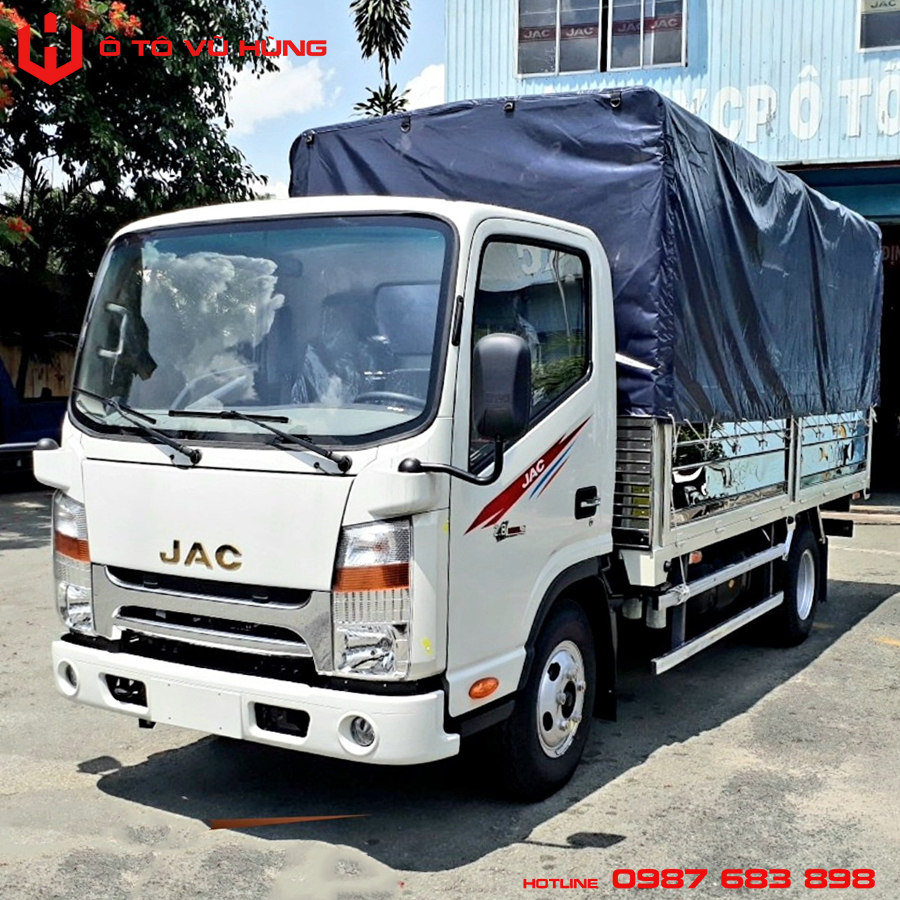 Xe Tải Jac N200 2 Tấn Thùng Bạt Gắn Bửng Nâng